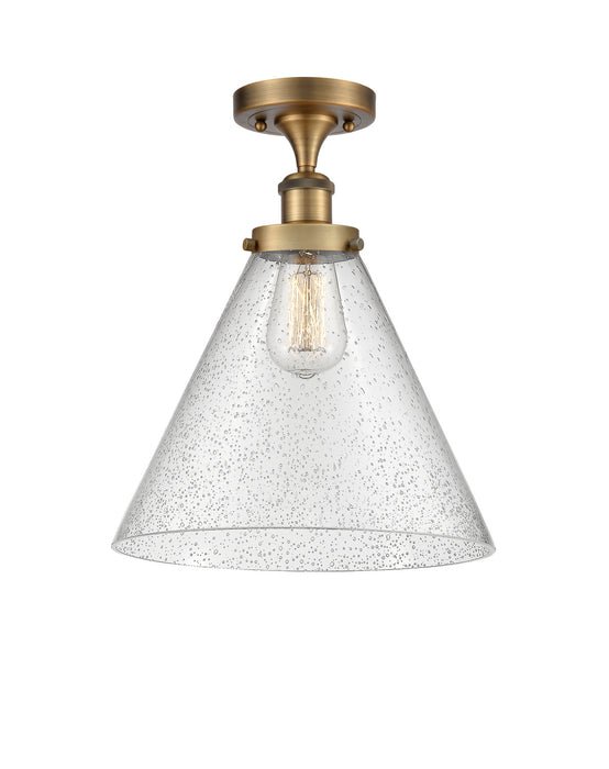 Innovations 916-1C-BB-G44-L-LED LED Semi-Flush Mount, Brushed Brass