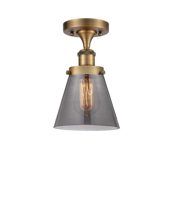 Innovations 916-1C-BB-G63 One Light Semi-Flush Mount, Brushed Brass