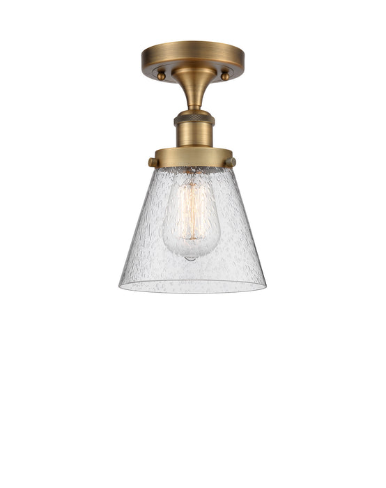 Innovations 916-1C-BB-G64-LED LED Semi-Flush Mount, Brushed Brass