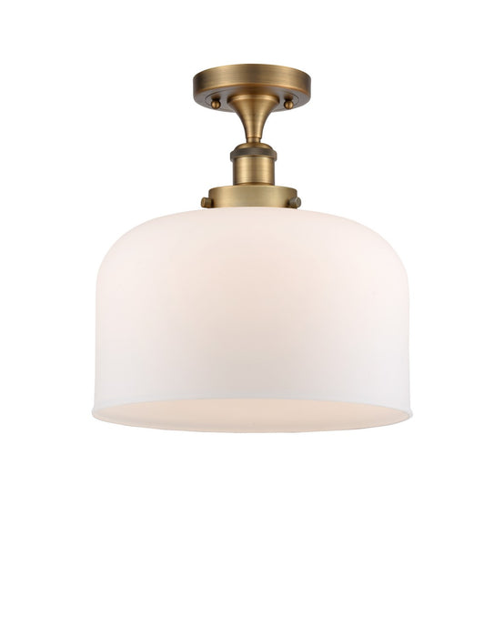 Innovations 916-1C-BB-G71-L One Light Semi-Flush Mount, Brushed Brass
