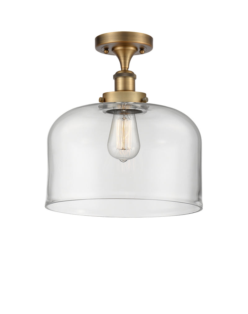 Innovations 916-1C-BB-G72-L-LED LED Semi-Flush Mount, Brushed Brass