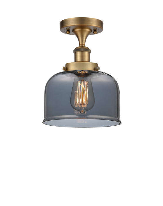 Innovations 916-1C-BB-G73 One Light Semi-Flush Mount, Brushed Brass