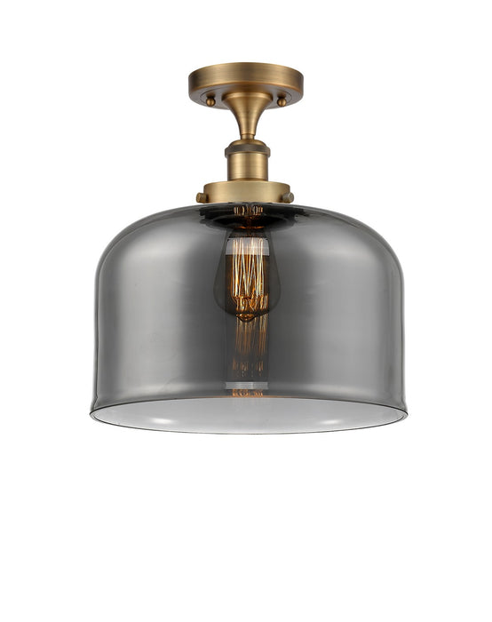 Innovations 916-1C-BB-G73-L One Light Semi-Flush Mount, Brushed Brass