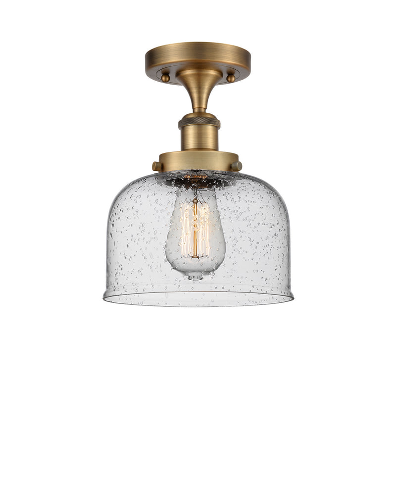 Innovations 916-1C-BB-G74-LED LED Semi-Flush Mount, Brushed Brass
