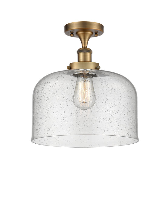 Innovations 916-1C-BB-G74-L-LED LED Semi-Flush Mount, Brushed Brass