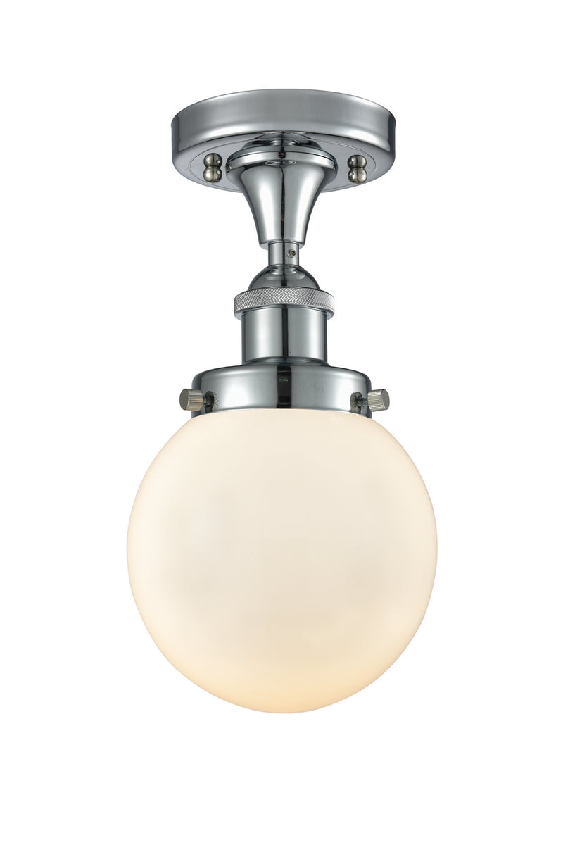 Innovations 916-1C-PC-G201-6 One Light Semi-Flush Mount, Polished Chrome