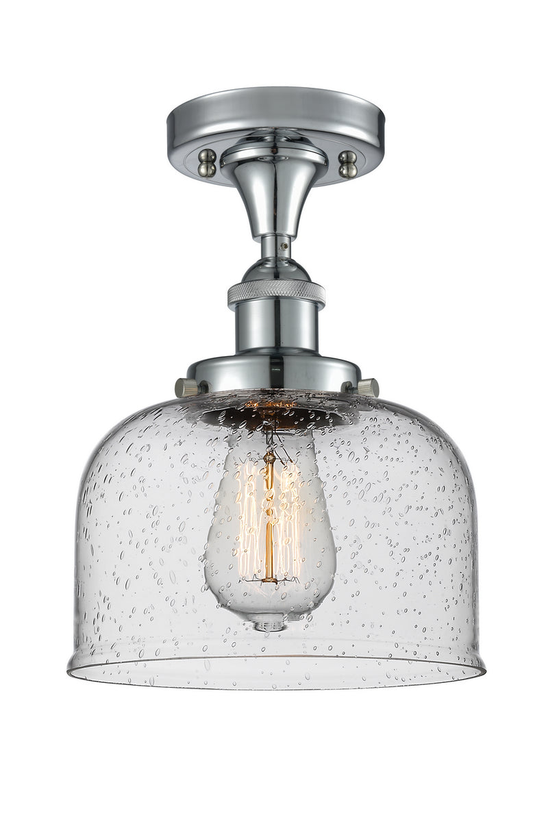 Innovations 916-1C-PC-G74 One Light Semi-Flush Mount, Polished Chrome
