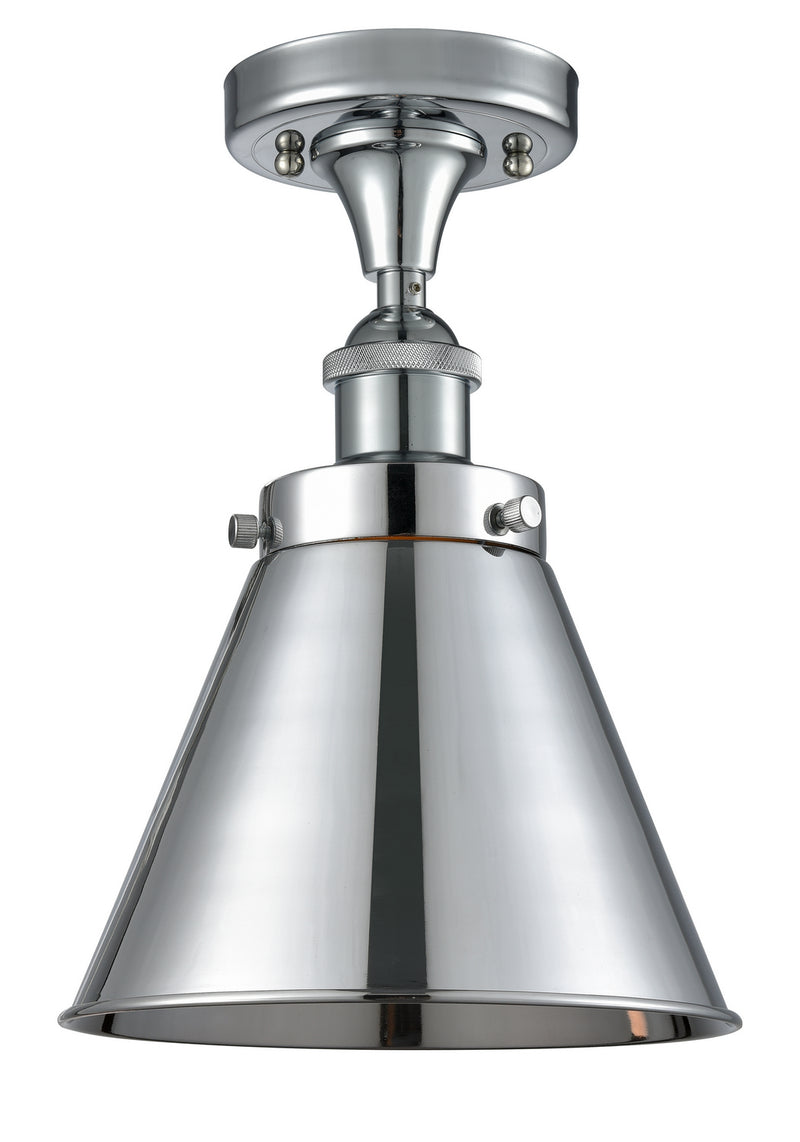 Innovations 916-1C-PC-M13-PC One Light Semi-Flush Mount, Polished Chrome