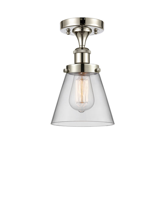 Innovations 916-1C-PN-G62 One Light Semi-Flush Mount, Polished Nickel