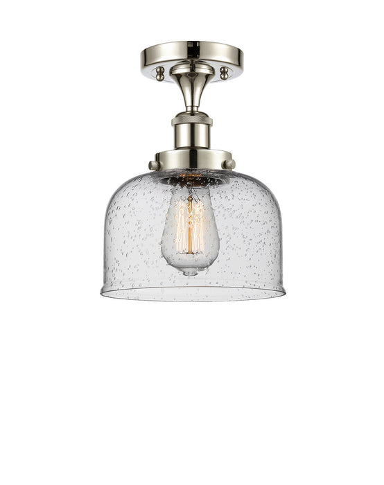 Innovations 916-1C-PN-G74 One Light Semi-Flush Mount, Polished Nickel