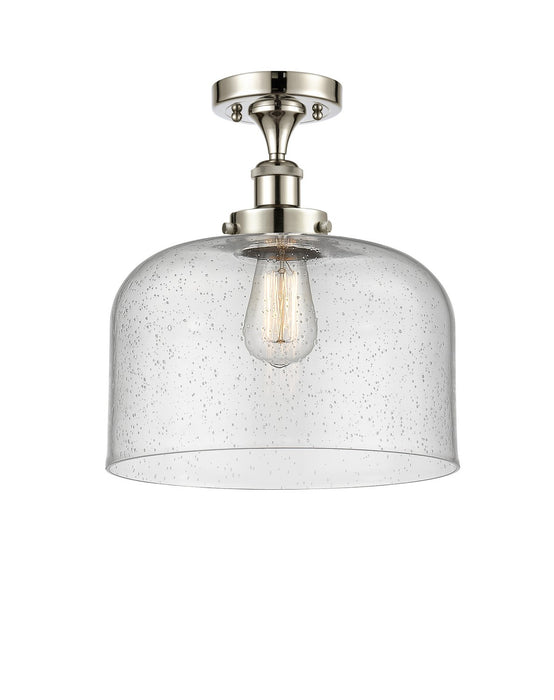 Innovations 916-1C-PN-G74-L One Light Semi-Flush Mount, Polished Nickel