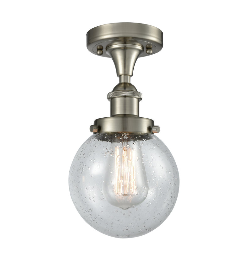 Innovations 916-1C-SN-G204-6-LED LED Flush Mount, Brushed Satin Nickel