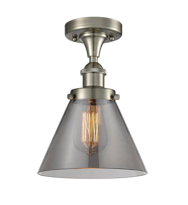 Innovations 916-1C-SN-G43 One Light Semi-Flush Mount, Brushed Satin Nickel