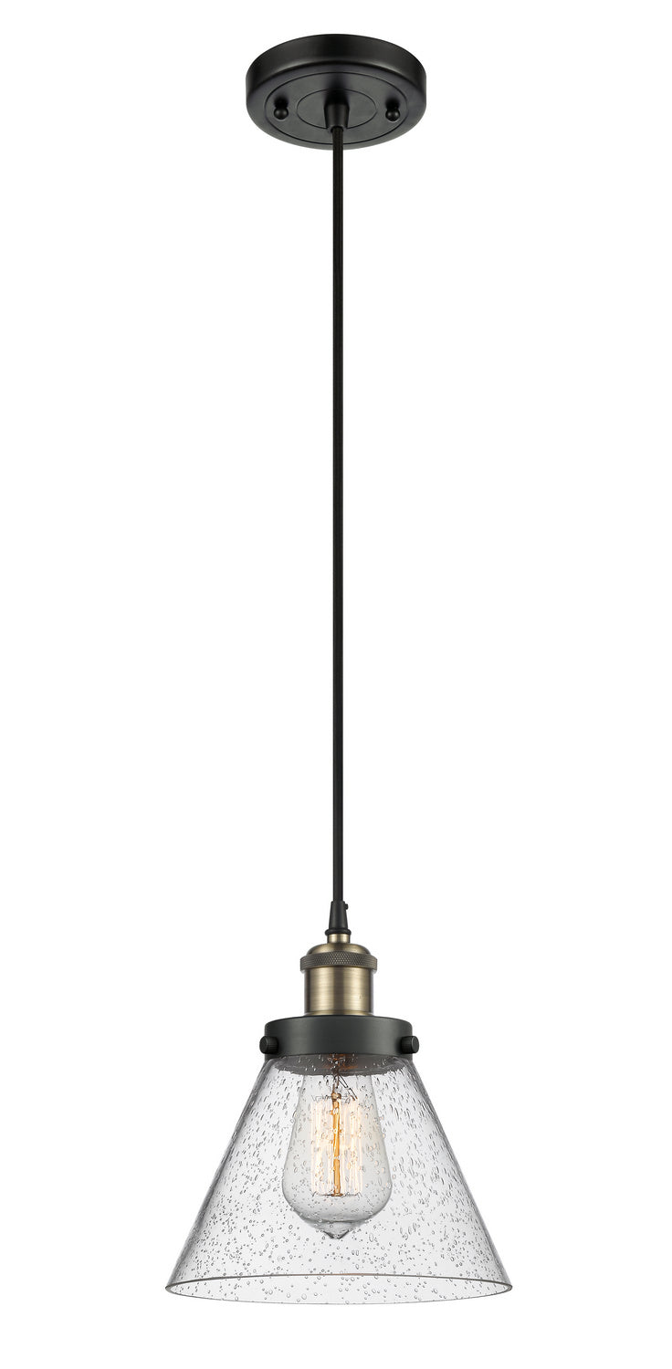 Innovations 916-1P-BAB-G44 One Light Mini Pendant, Black Antique Brass