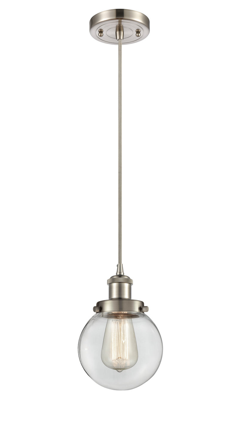 Innovations 916-1P-SN-G202-6-LED LED Mini Pendant, Brushed Satin Nickel