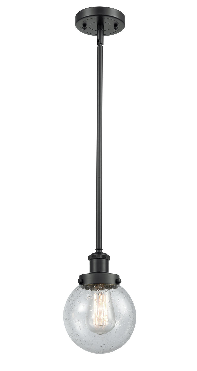 Innovations 916-1S-BK-G204-6 One Light Mini Pendant, Matte Black