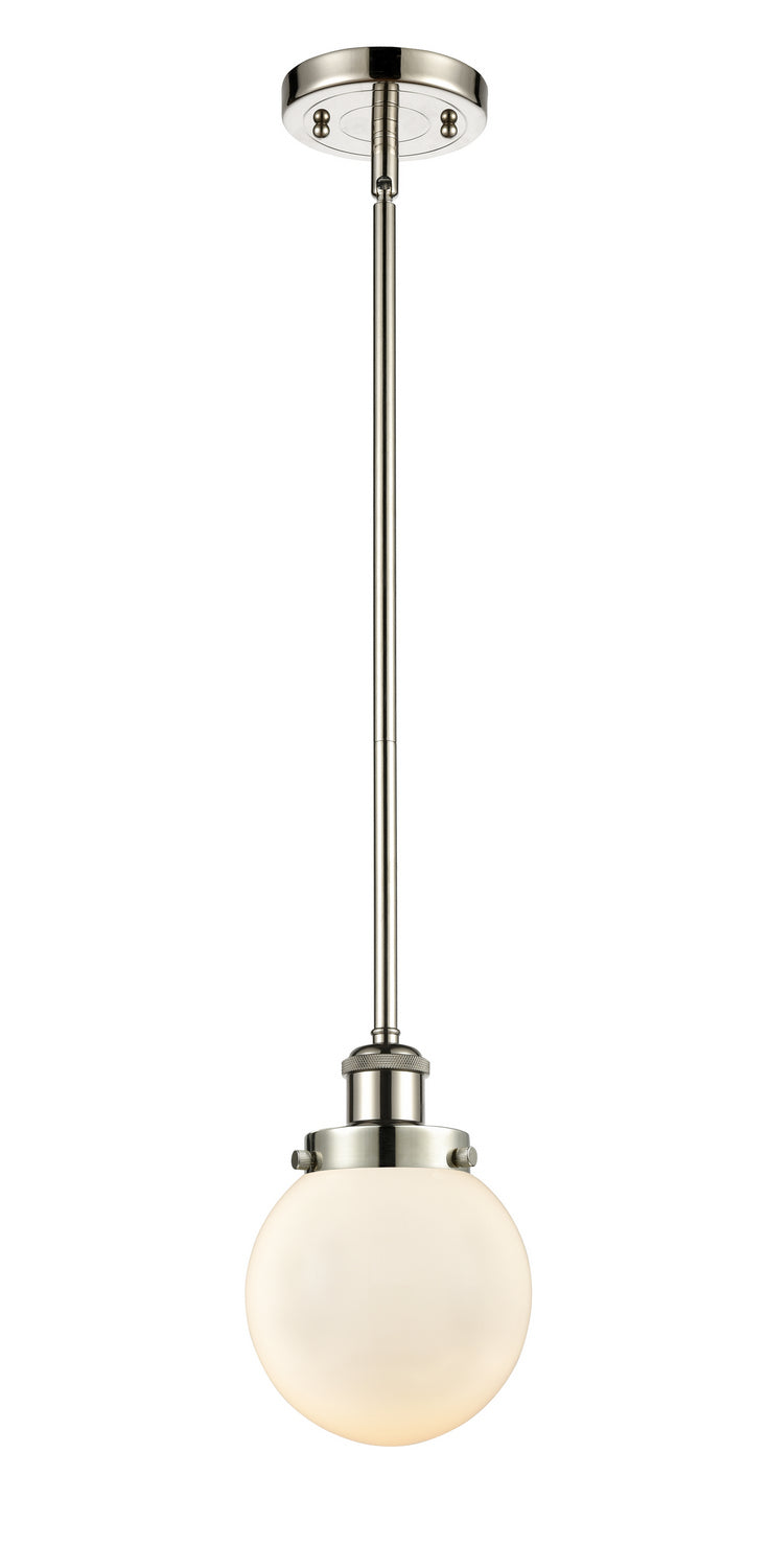 Innovations 916-1S-PN-G201-6 One Light Mini Pendant, Polished Nickel