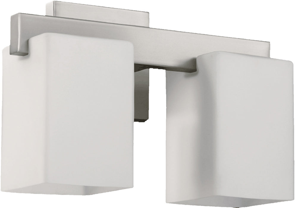 Quorum 5476-2-65 Two Light Wall Mount, Satin Nickel
