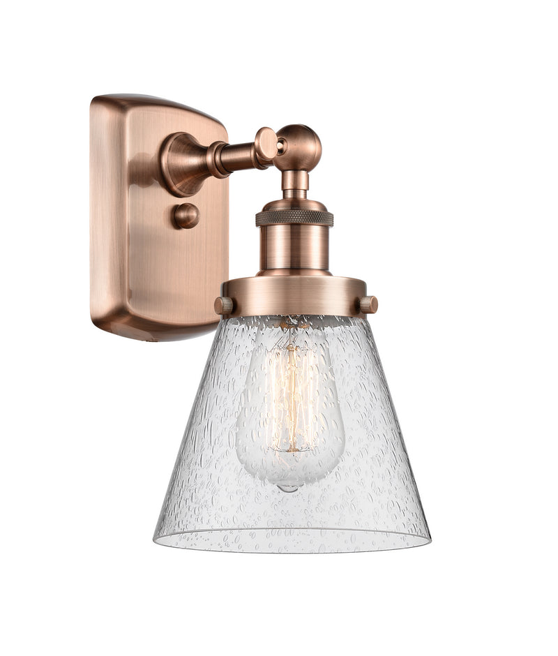 Innovations 916-1W-AC-G64 One Light Wall Sconce, Antique Copper