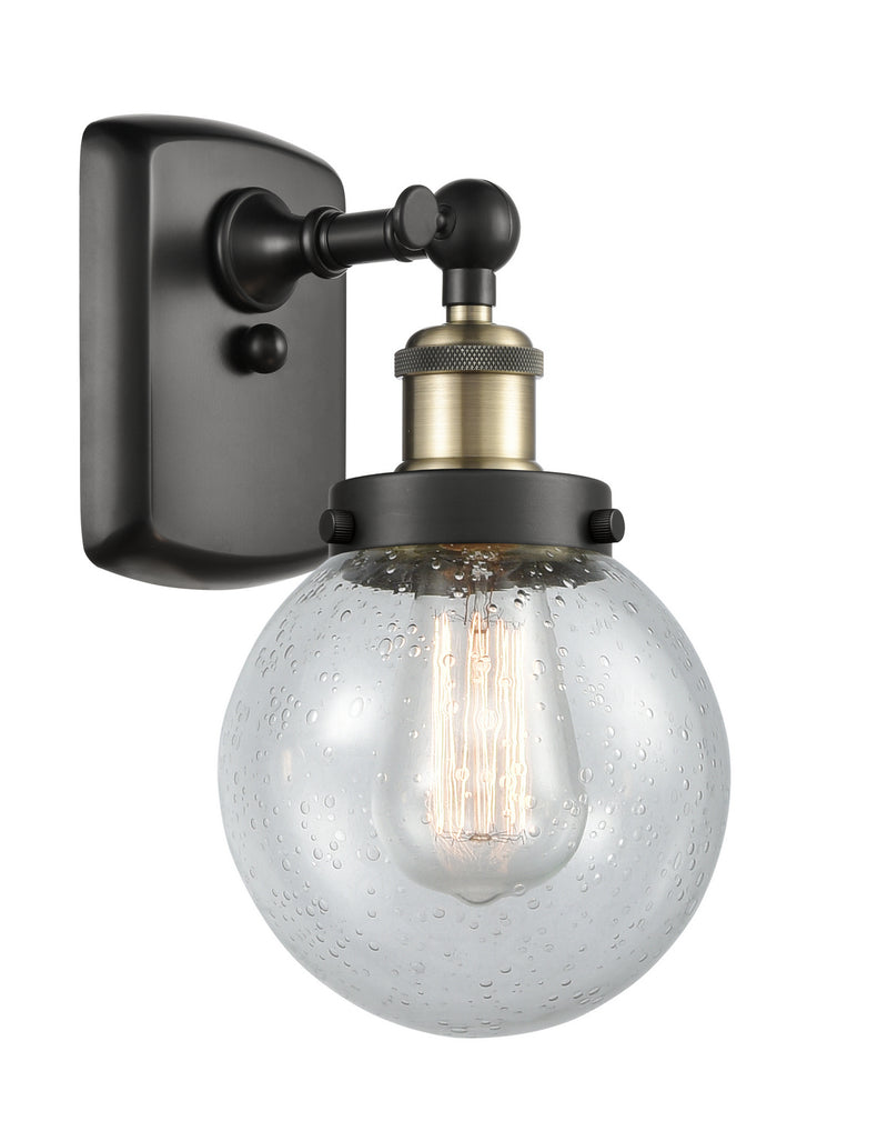 Innovations 916-1W-BAB-G204-6 One Light Wall Sconce, Black Antique Brass