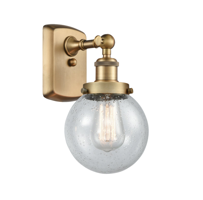 Innovations 916-1W-BB-G204-6 One Light Wall Sconce, Brushed Brass