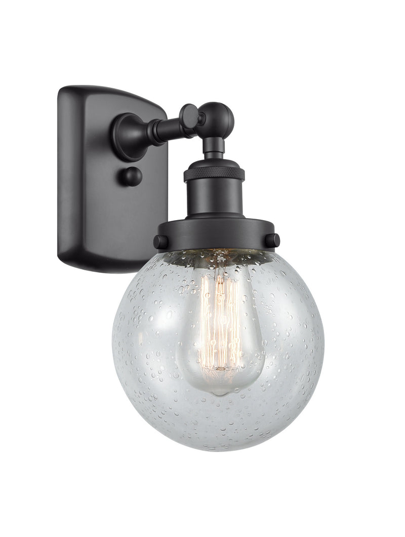 Innovations 916-1W-BK-G204-6-LED LED Wall Sconce, Matte Black