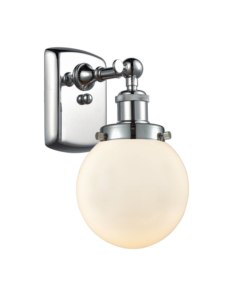 Innovations 916-1W-PC-G201-6 One Light Wall Sconce, Polished Chrome