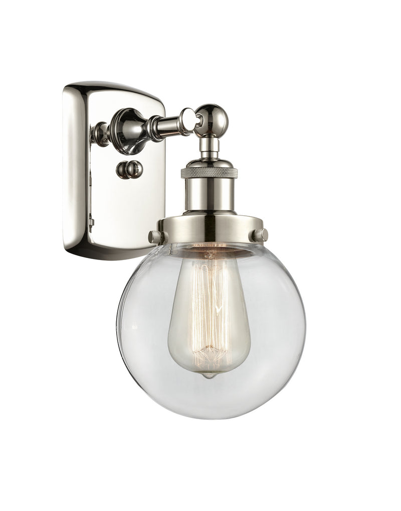Innovations 916-1W-PN-G202-6 One Light Wall Sconce, Polished Nickel