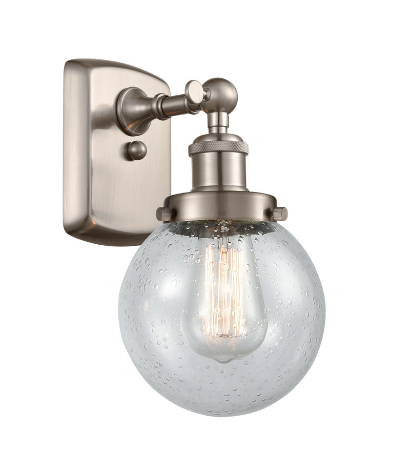 Innovations 916-1W-SN-G204-6 One Light Wall Sconce, Brushed Satin Nickel