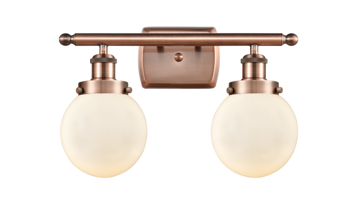 Innovations 916-2W-AC-G201-6-LED LED Bath Vanity, Antique Copper