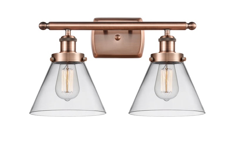 Innovations 916-2W-AC-G42 Two Light Bath Vanity, Antique Copper