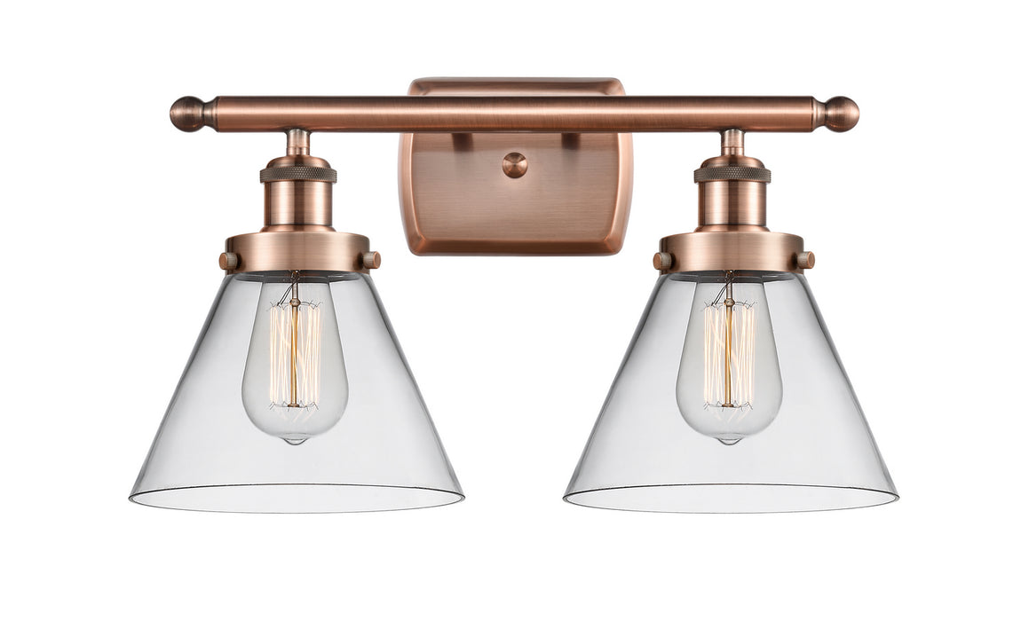 Innovations 916-2W-AC-G42 Two Light Bath Vanity, Antique Copper