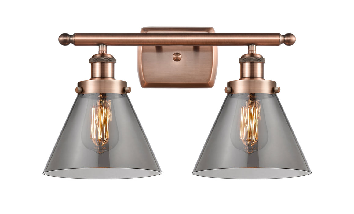 Innovations 916-2W-AC-G43 Two Light Bath Vanity, Antique Copper