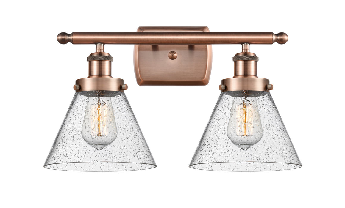 Innovations 916-2W-AC-G44 Two Light Bath Vanity, Antique Copper