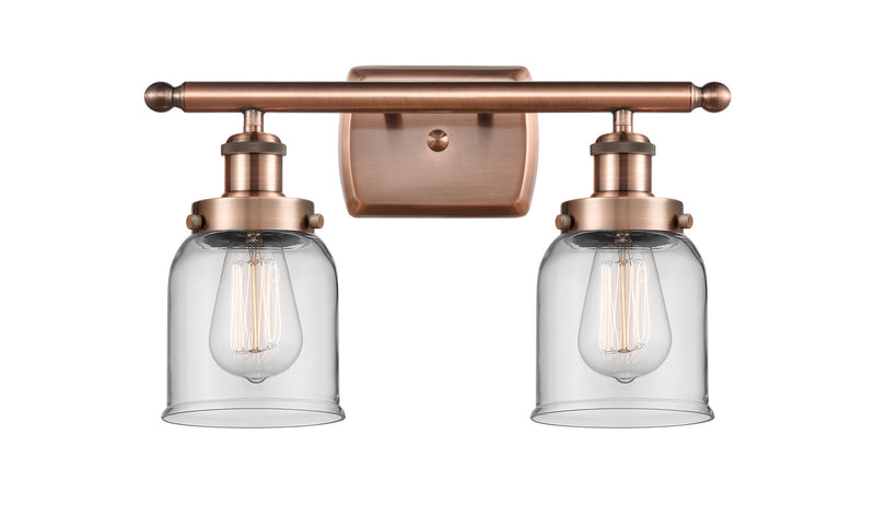 Innovations 916-2W-AC-G52 Two Light Bath Vanity, Antique Copper