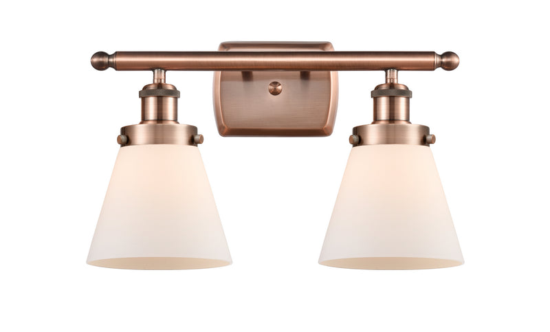 Innovations 916-2W-AC-G61 Two Light Bath Vanity, Antique Copper