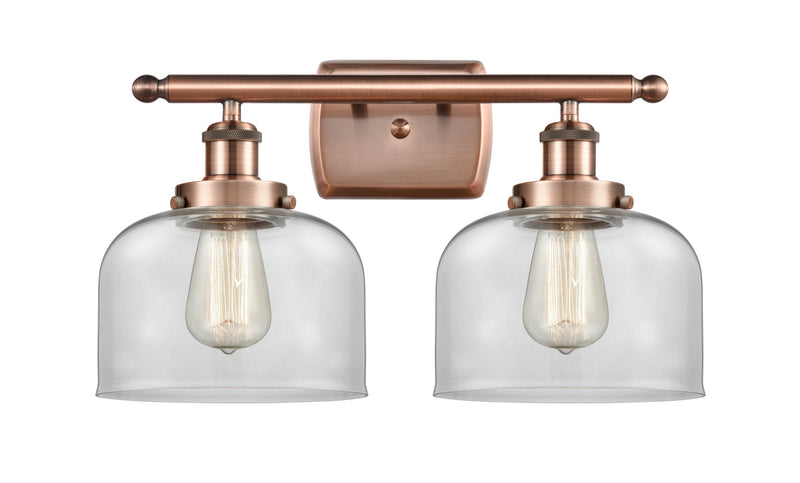 Innovations 916-2W-AC-G72 Two Light Bath Vanity, Antique Copper
