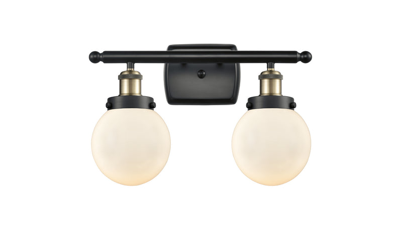 Innovations 916-2W-BAB-G201-6-LED LED Bath Vanity, Black Antique Brass