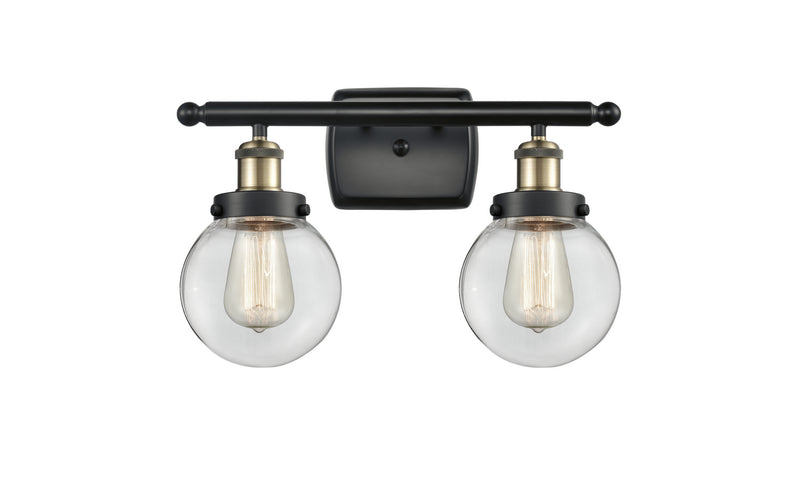 Innovations 916-2W-BAB-G202-6-LED LED Bath Vanity, Black Antique Brass