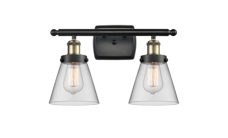 Innovations 916-2W-BAB-G62 Two Light Bath Vanity, Black Antique Brass