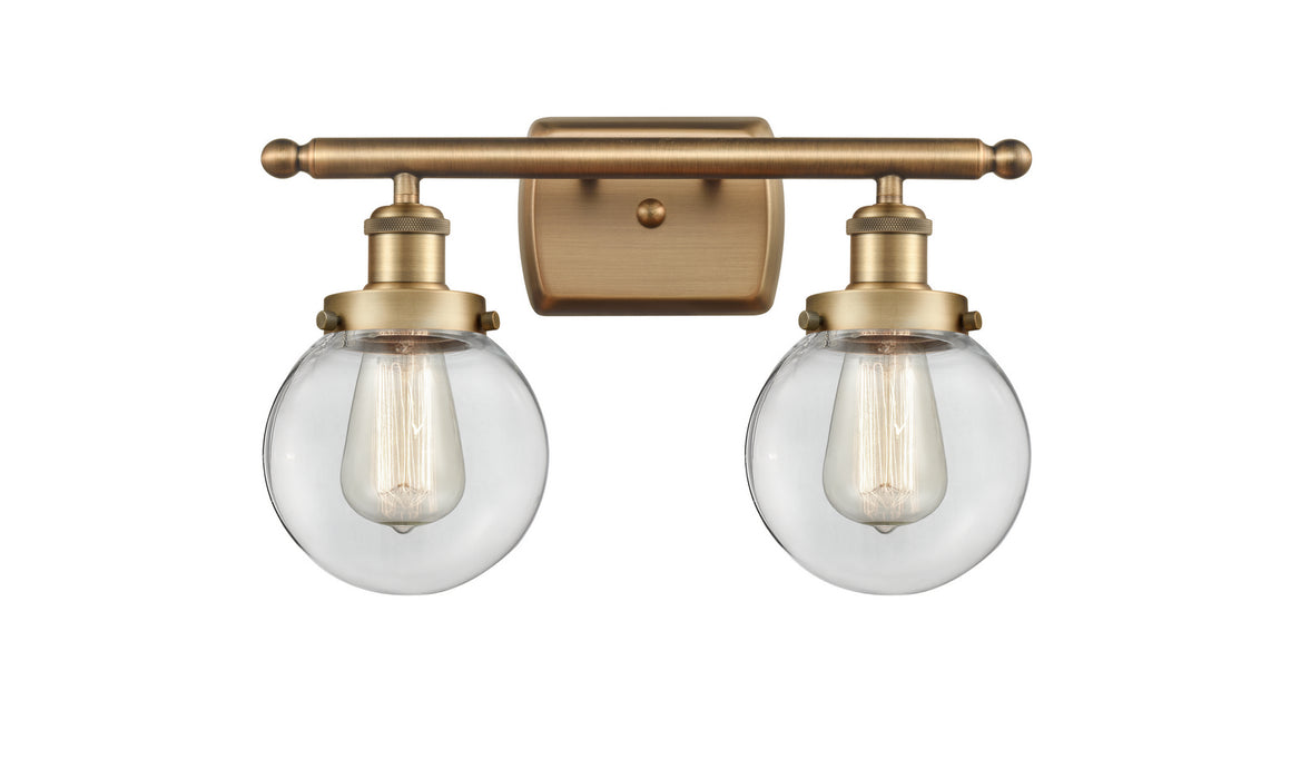 Innovations 916-2W-BB-G202-6-LED LED Bath Vanity, Brushed Brass