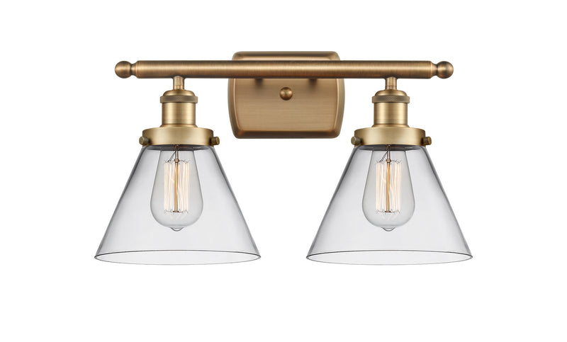Innovations 916-2W-BB-G42 Two Light Bath Vanity, Brushed Brass