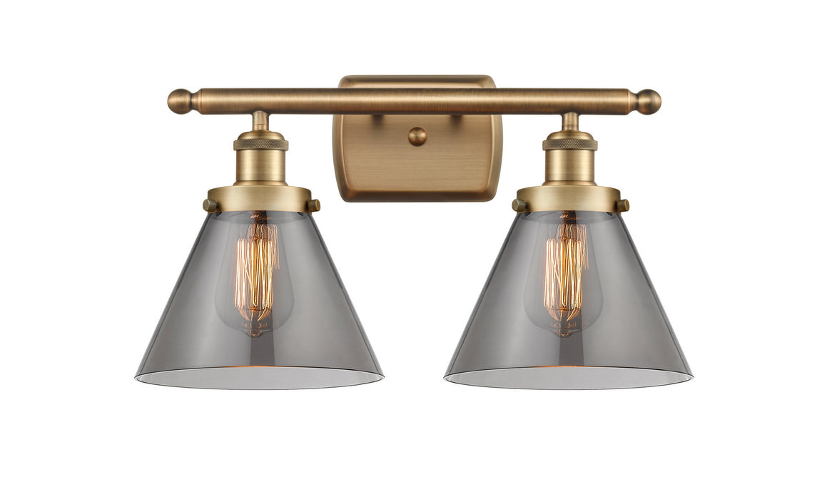 Innovations 916-2W-BB-G43 Two Light Bath Vanity, Brushed Brass