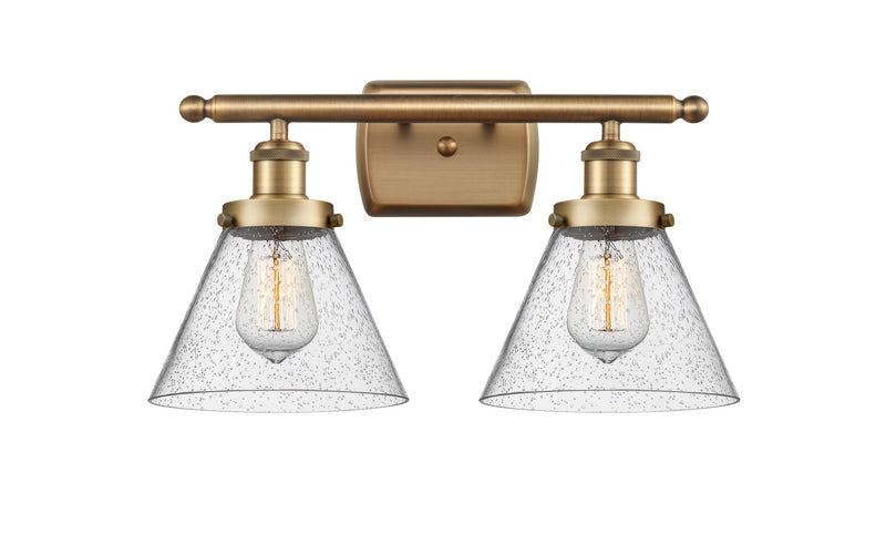 Innovations 916-2W-BB-G44 Two Light Bath Vanity, Brushed Brass
