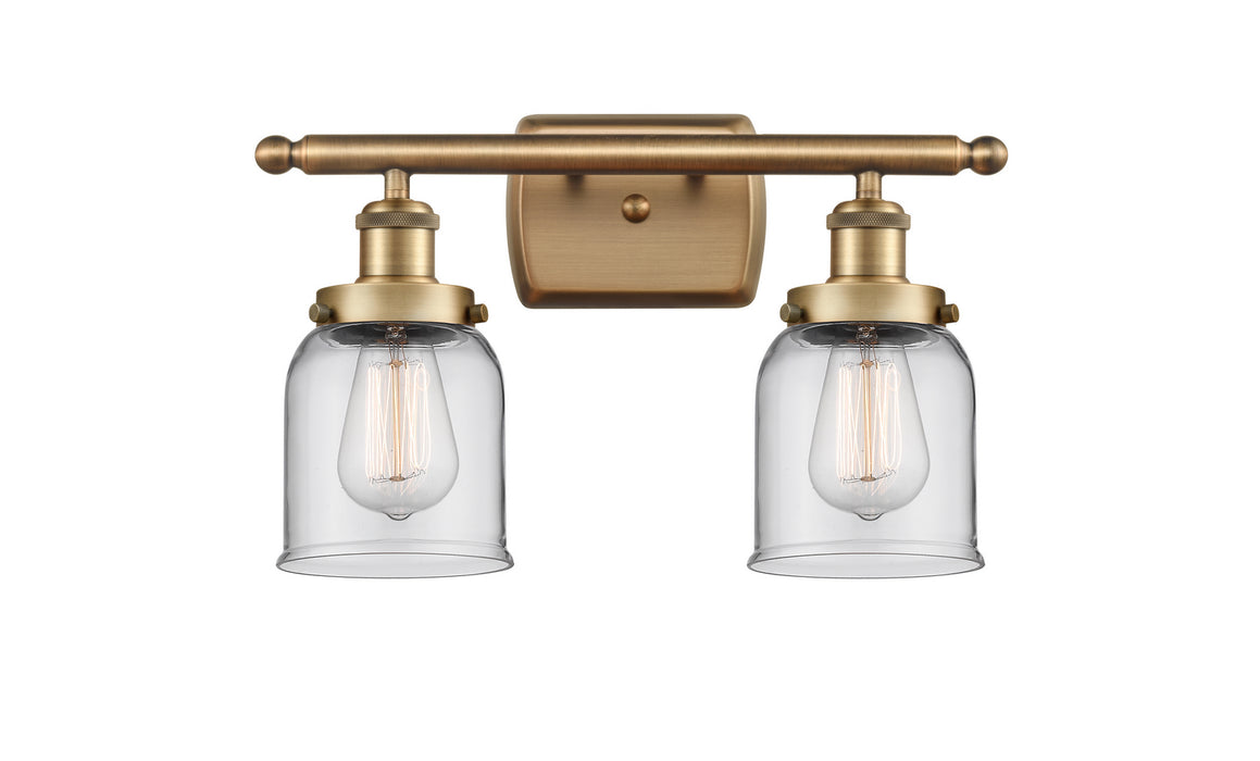 Innovations 916-2W-BB-G52 Two Light Bath Vanity, Brushed Brass