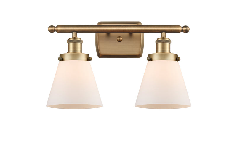 Innovations 916-2W-BB-G61 Two Light Bath Vanity, Brushed Brass