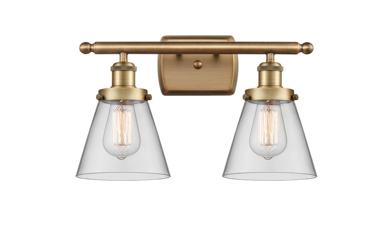 Innovations 916-2W-BB-G62 Two Light Bath Vanity, Brushed Brass