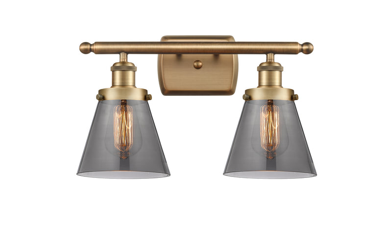 Innovations 916-2W-BB-G63 Two Light Bath Vanity, Brushed Brass