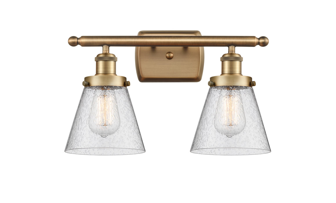 Innovations 916-2W-BB-G64 Two Light Bath Vanity, Brushed Brass