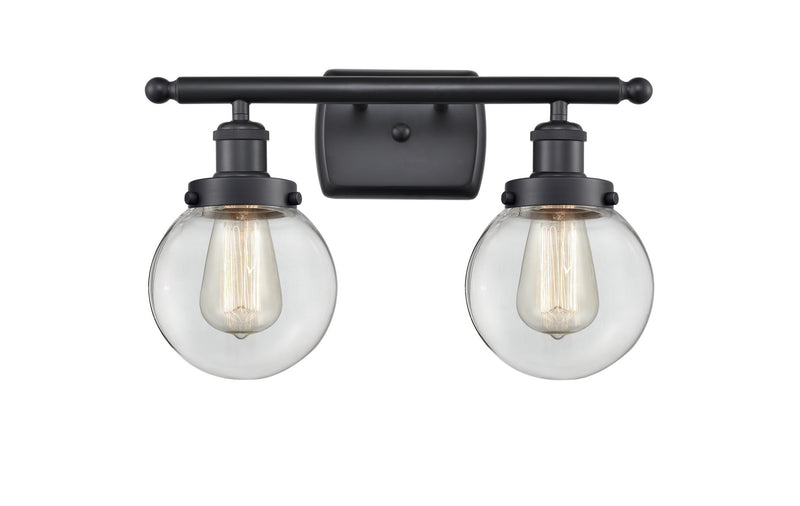 Innovations 916-2W-BK-G202-6-LED LED Bath Vanity, Matte Black